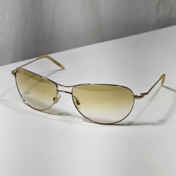 Oliver Peoples Commander Aviator Sunglasses Yellow Photochromic Gold Discontinue - Picture 1 of 13